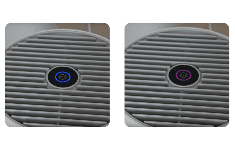 Die unterschiedlichen Farben stehen für die Luftqualität, welche vom Philips AC0819/10 Luftreiniger gemessen wird.